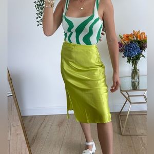 River island bias satin midi skirt